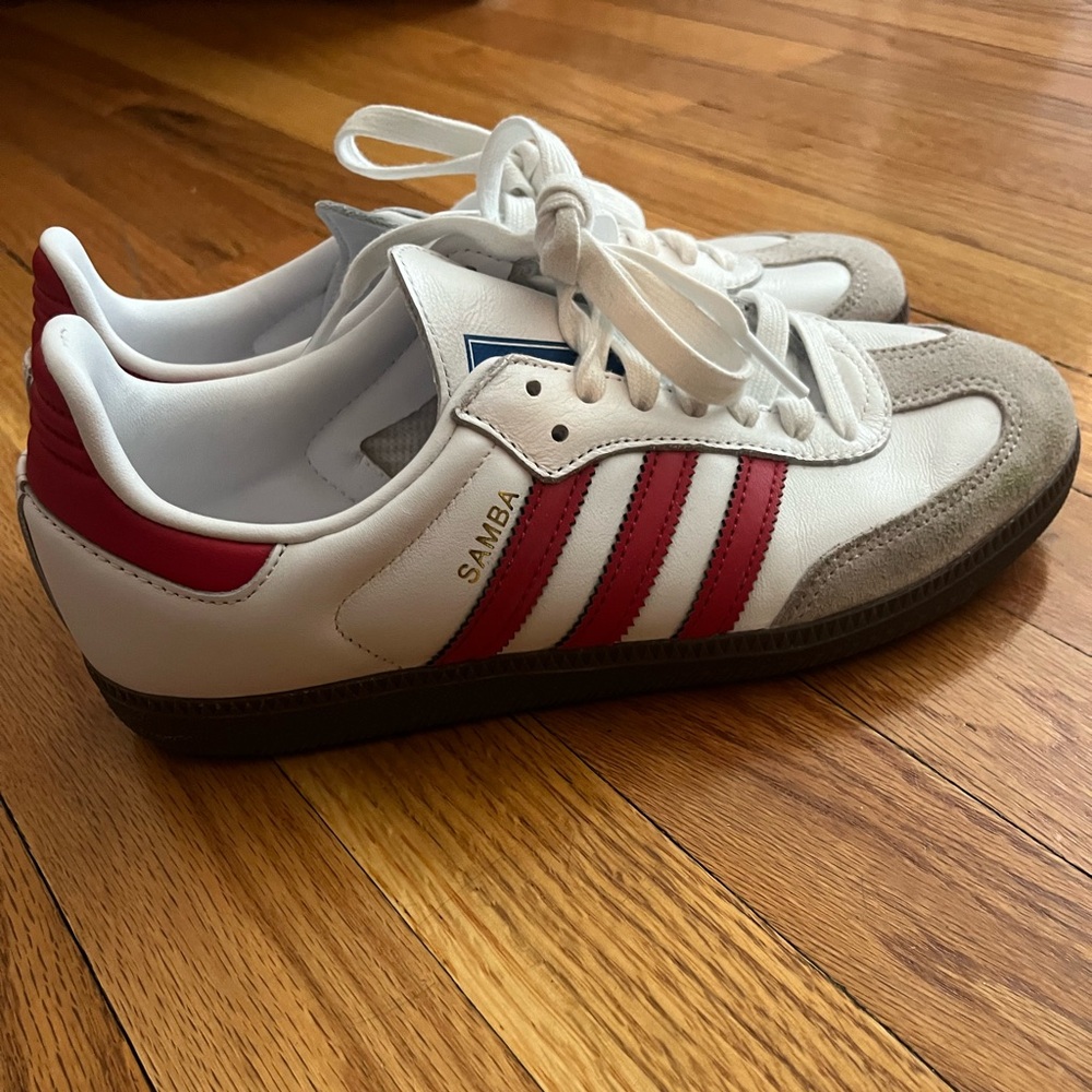 Adidas Samba Red and White Womens Shoes